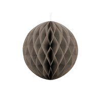 Papírová dekorační koule "Honeycomb" TMAVĚ ŠEDÁ, průměr 30 cm
