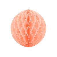 Papírová dekorační koule "Honeycomb" BROSKVOVÁ, průměr 30 cm - Obr.1