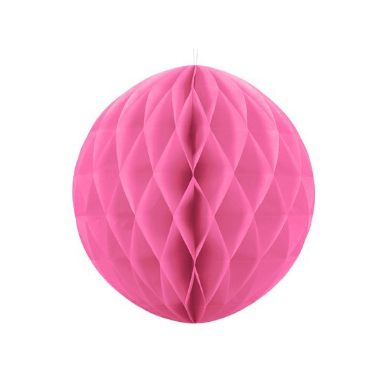 Papírová dekorační koule "Honeycomb" RŮŽOVÁ, průměr 30 cm - obr. 1