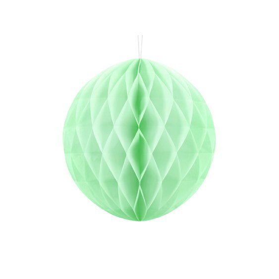 Papírová dekorační koule "Honeycomb" PISTÁCIOVÁ, průměr 30 cm - Obr.1