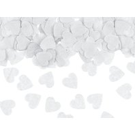 Papírové konfetky “Srdce" BÍLÉ, 15 g