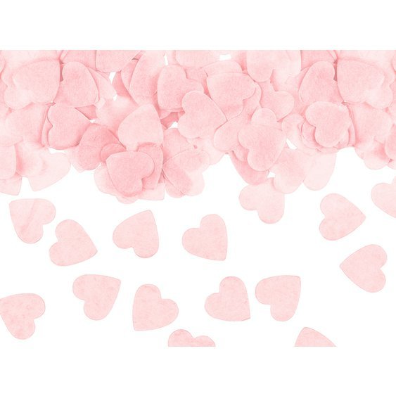 Papírové konfetky “Srdce" SVĚTLE RŮŽOVÉ, 15 g - Obr.1