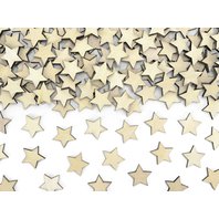Dřevěné dekorační konfetky "Hvězdy", 2 cm, 50 ks