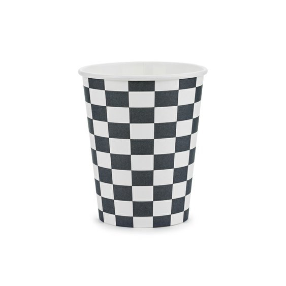 Kelímky papírové “Šachovnicová vlajka”, 220 ml, 6 ks - Obr.1