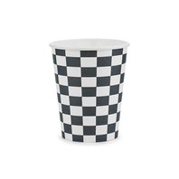 Kelímky papírové “Šachovnicová vlajka”, 220 ml, 6 ks