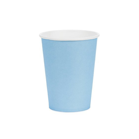 Kelímky papírové SVĚTLE MODRÉ, 250 ml, 6 ks - Obr.1
