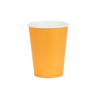 Kelímky papírové ORANŽOVÉ, 250 ml, 6 ks - Obr.1