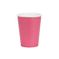 Kelímky papírové TMAVĚ RŮŽOVÉ, 250 ml, 6 ks - Obr.1