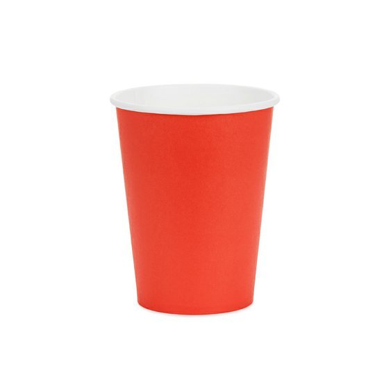 Kelímky papírové ČERVENÉ, 250 ml, 6 ks - Obr.1