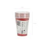 Kelímky papírové TMAVĚ ČERVENÉ, 250 ml, 6 ks - obal - Obr.1