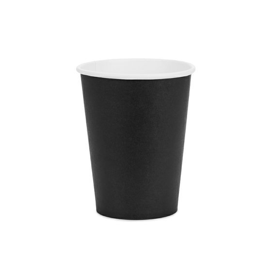 Kelímky papírové ČERNÉ, 250 ml, 6 ks - Obr.1