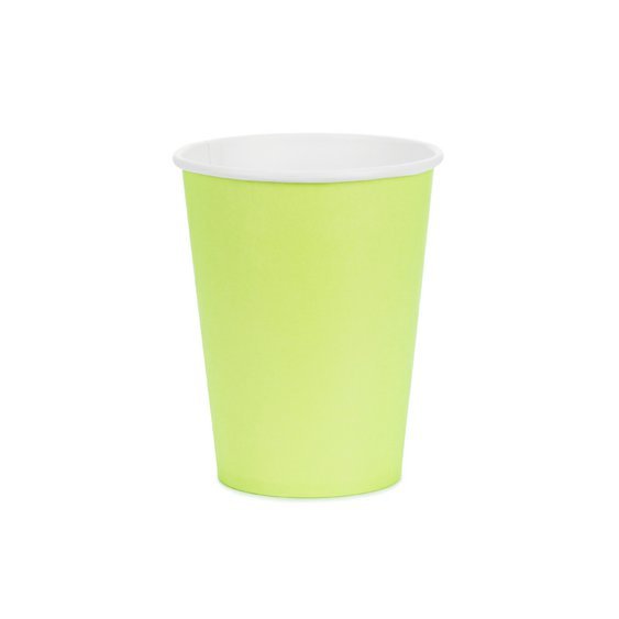 Kelímky papírové SVĚTLE ZELENÉ, 250 ml, 6 ks - Obr.1