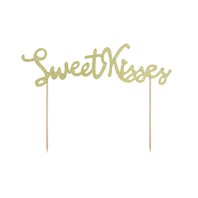 Dekorace na dort "Sweet Kisses" ZLATÁ