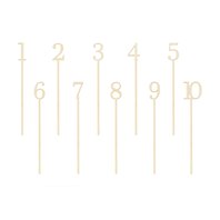 Dřevěné zápichy “Čísla 1-10”, 25 cm, 10 ks