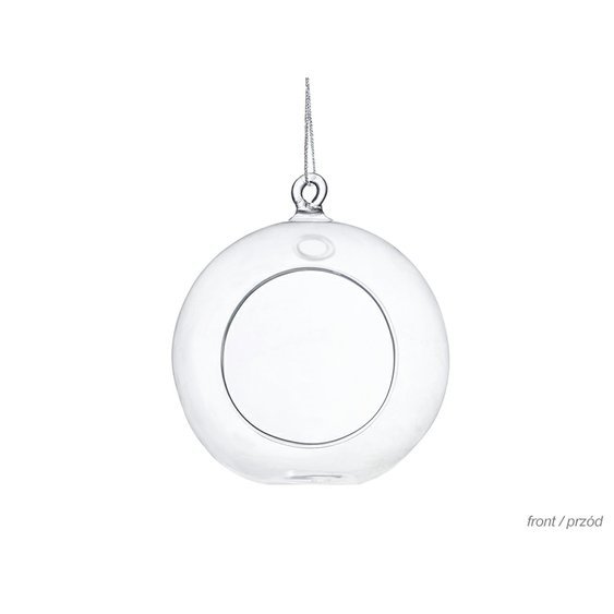 Dekorační skleněná koule PRŮHLEDNÁ, 10 cm, 4 ks - Obr. 1