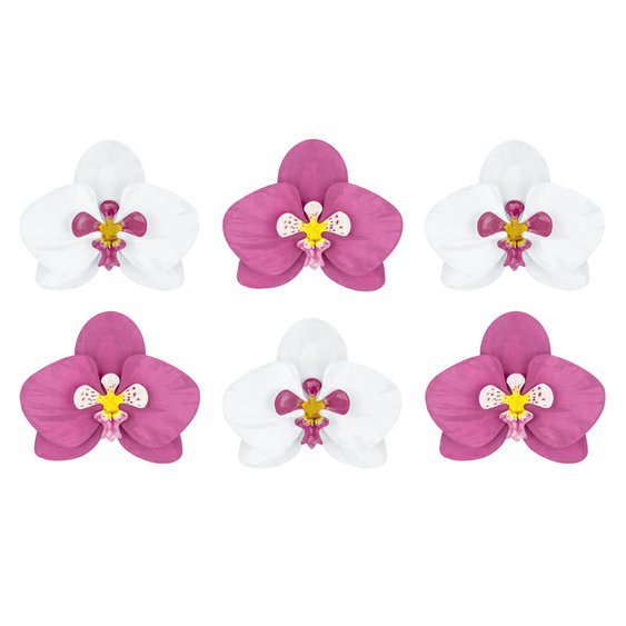 Papírové orchideje “ALOHA”, 6 kusů - Obr. 1