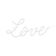Svítící nápis “Love” BÍLÝ, 61x27,4 cm