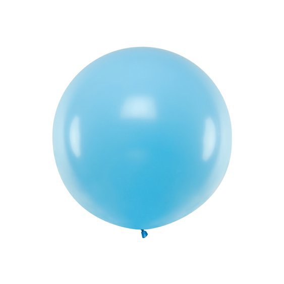 Velký pastelový balónek SVĚTLE MODRÝ, 1 m - Obr. 1
