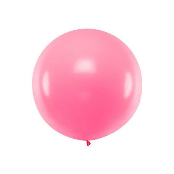 Velký pastelový balónek RŮŽOVÝ, 1 m - Obr. 1