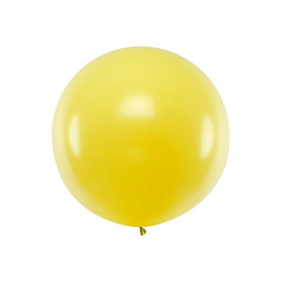 Velký pastelový balónek ŽLUTÝ, 1 m - Obr. 1