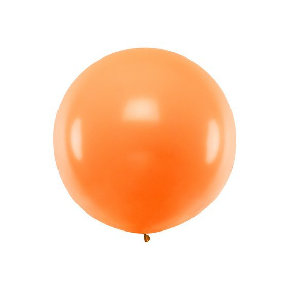 Velký pastelový balónek ORANŽOVÝ, 1 m - Obr. 1