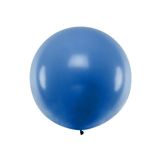 Velký pastelový balónek MODRÝ, 1 m - Obr. 1