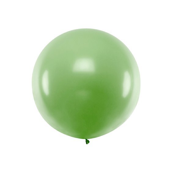 Velký pastelový balónek ZELENÝ, 1 m - Obr. 1