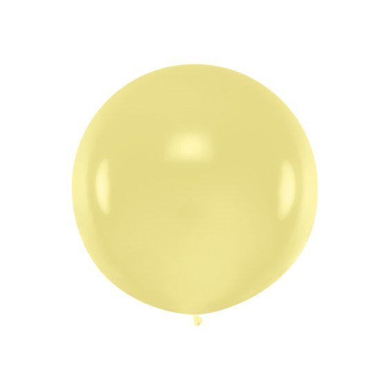 Velký pastelový balónek KRÉMOVÝ, 1 m - Obr. 1