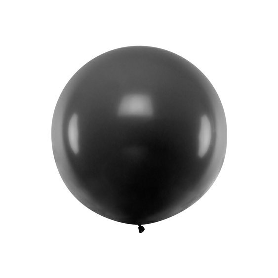 Velký pastelový balónek ČERNÝ, 1 m - Obr. 1