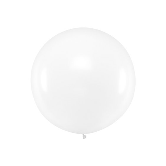 Velký pastelový balónek PRŮHLEDNÝ, 1 m - Obr. 1