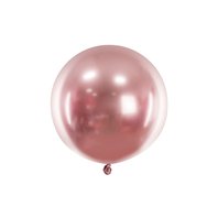 Lesklý balónek RŮŽOVO-ZLATÝ, 60 cm