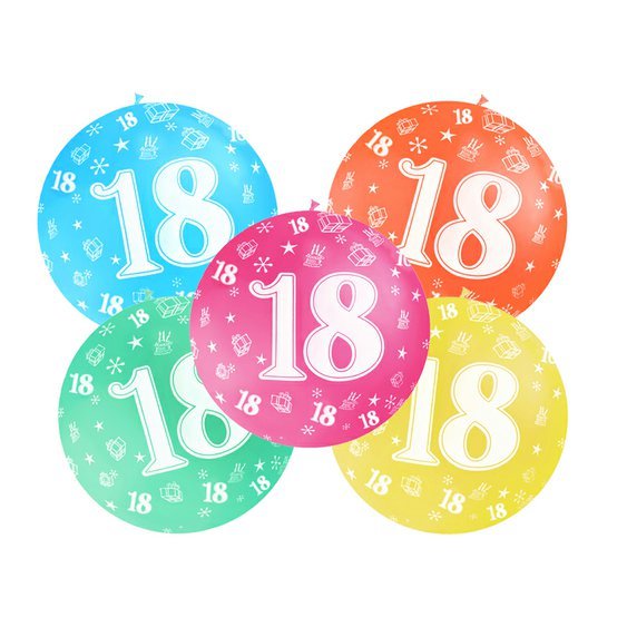Velký balónek "18. narozeniny", 1m - Obr. 1