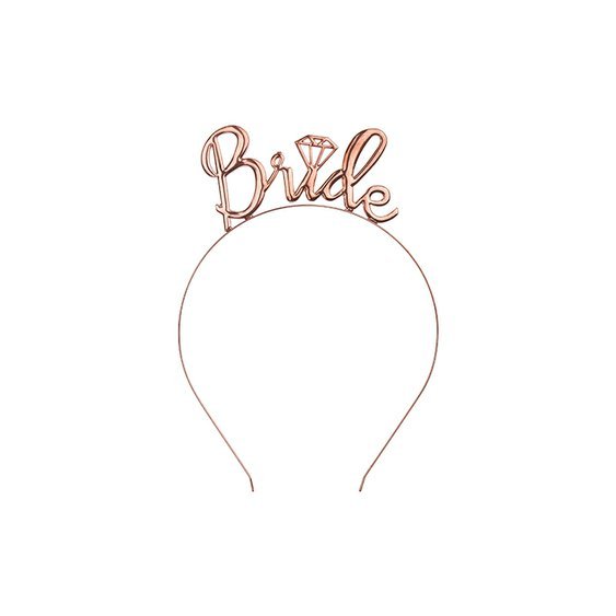 Čelenka "Bride", RŮŽOVO-ZLATÁ - Obr. 1