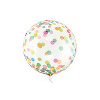 ORBZ kulatý balónek s konfetkami BAREVNÝ, 40 cm