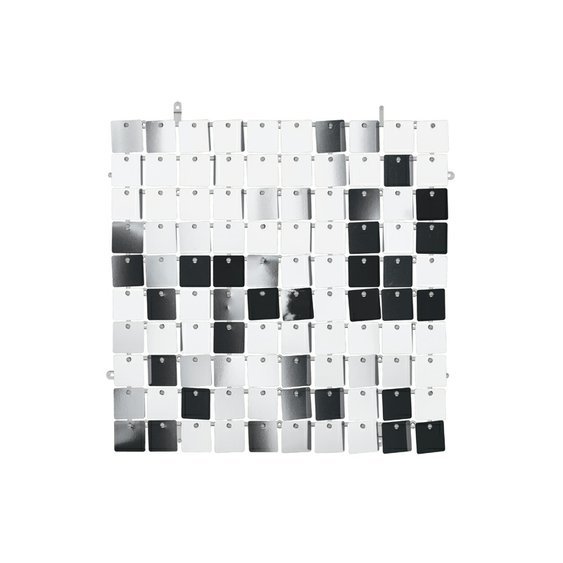 Dekorační čtvercový panel STŘÍBRNÝ, 30x30 cm - Obr.1