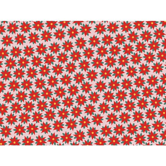 Balící papír "Vánoční červená hvězda", 70x200 cm - Obr. 1