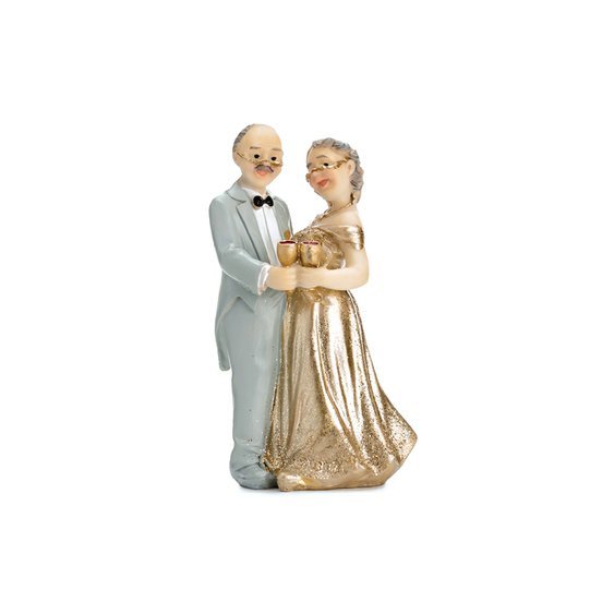Figurka na dort “Zlatá svatba”, 12 cm - Obr. 1