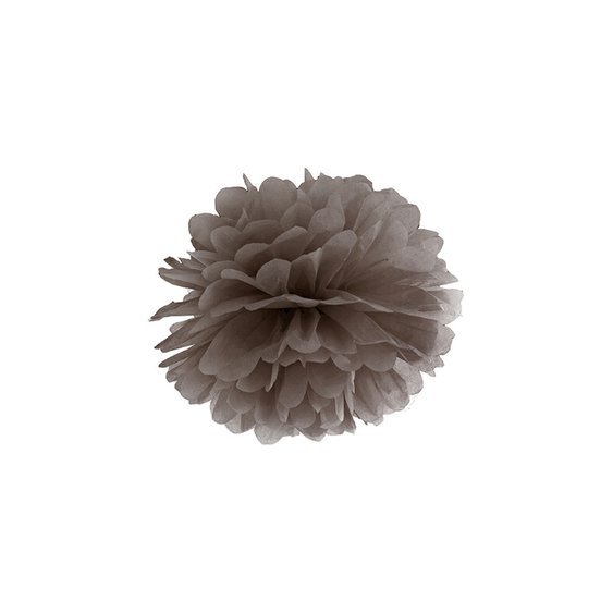 Papírový Pom-Pom HNĚDÝ, 25 cm - Obr. 1