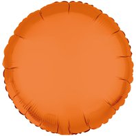 Neonový fóliový balónek “Kolečko” ORANŽOVÝ, 43 cm - obr. 1