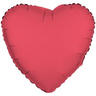 Neonový fóliový balónek “Srdce” ČERVENÝ, 43 cm - obr. 1