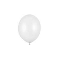 Balónek metalický BÍLÝ, 23 cm, 100 ks