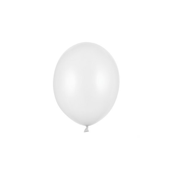 Balónek metalický BÍLÝ, 23 cm, 100 ks - Obr.1