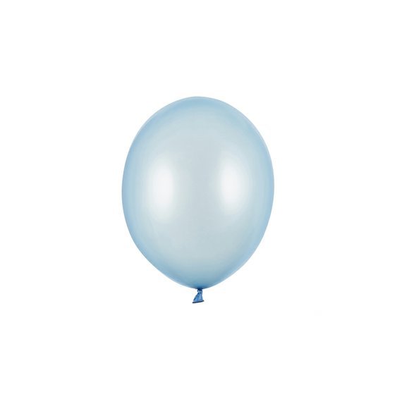 Balónek metalický SVĚTLE MODRÝ, 23 cm - Obr.1