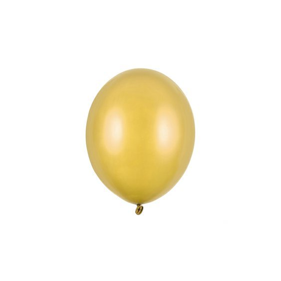 Balónek metalický ZLATÝ, 23 cm, 100 ks - Obr.1
