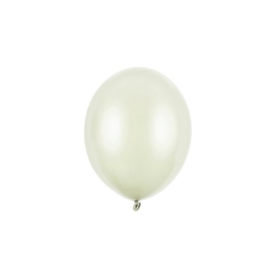 Balónek metalický KRÉMOVÝ, 23 cm, 100 ks - Obr.1