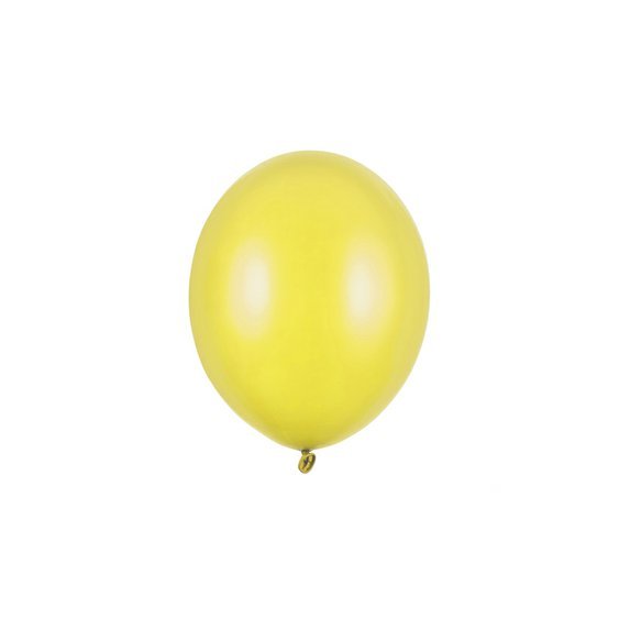 Balónek metalický ŽLUTÝ, 23 cm, 100 ks - Obr.1