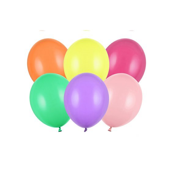 Balónek pastelový MIX BAREV, 23 cm, 50 ks - Obr.1