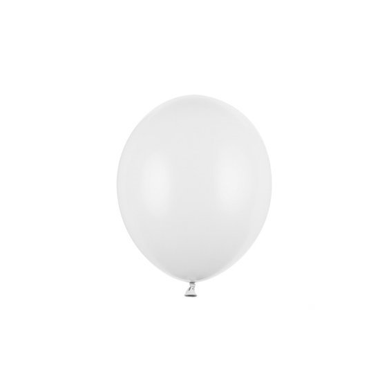 Balónek pastelový BÍLÝ, 23 cm, 100 ks - Obr.1