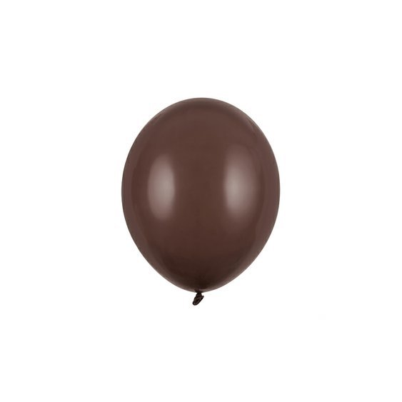 Balónek pastelový TMAVĚ HNĚDÝ, 23 cm, 100 ks - Obr.1