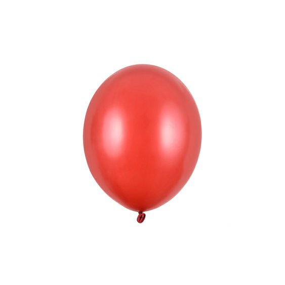 Balónek metalický ČERVENÝ, 27 cm, 100 ks - Obr.1